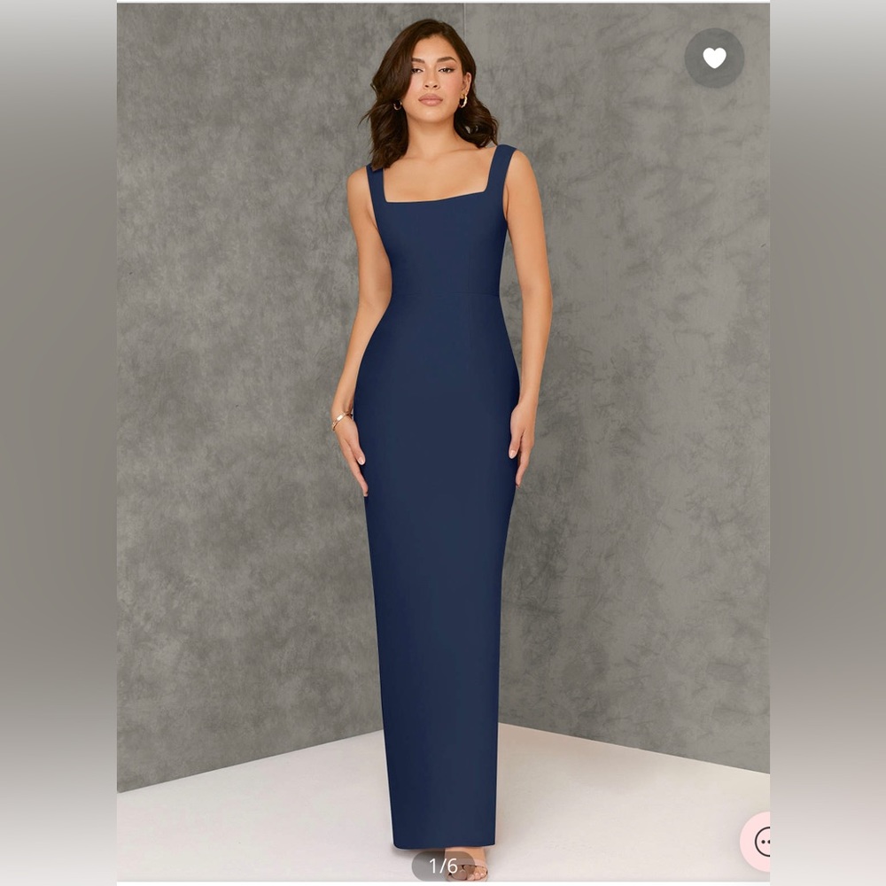 Dark Navy Azazie bridesmaid dress
